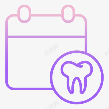 预约牙科38轮廓梯度图标图标