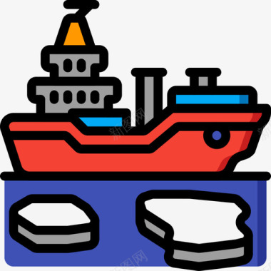 船北极20线性颜色图标图标