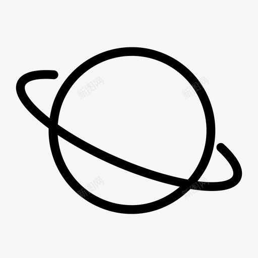行星轨道公转图标svg_新图网 https://ixintu.com 公转 土星 太空 行星 轨道
