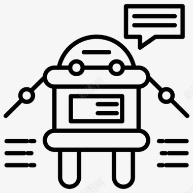 聊天机器人人工对话实体即时通讯机器人图标图标