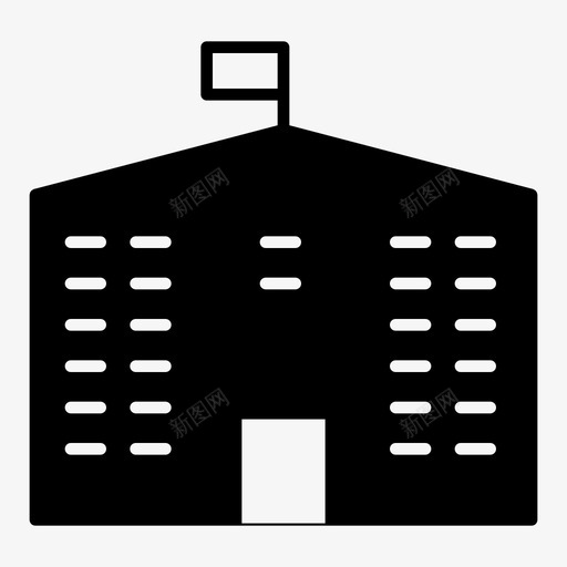 学校建筑公司图标svg_新图网 https://ixintu.com 公司 办公室 大学 学校 建筑 教育 标志
