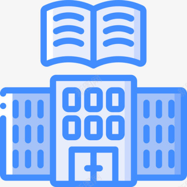 图书馆公共服务8蓝色图标图标