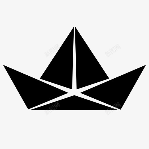 纸船折叠纸折纸图标svg_新图网 https://ixintu.com 折叠纸 折纸 简约概念 纸船 纸船符号