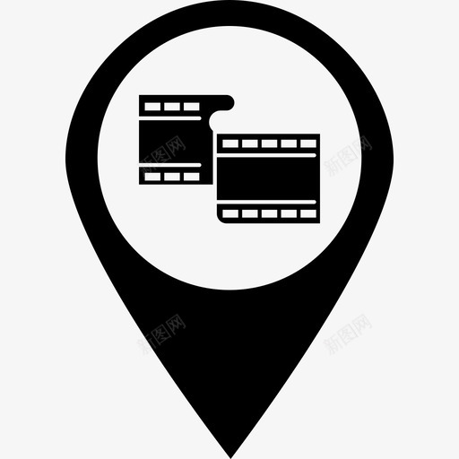 电影院地图电影图标svg_新图网 https://ixintu.com 剧院 图钉 图钉v30 地图 电影 电影院