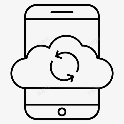 云同步云计算云数据图标svg_新图网 https://ixintu.com 云计算 同步 向量 图标 托管 技术 数据 服务 集合