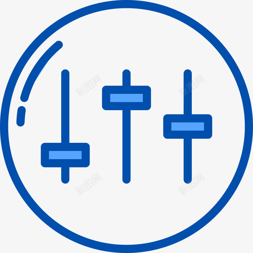 均衡器ui36蓝色图标svg_新图网 https://ixintu.com ui 均衡器 蓝色