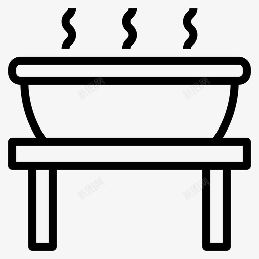 烤架厨房85线性图标svg_新图网 https://ixintu.com 厨房 烤架 线性