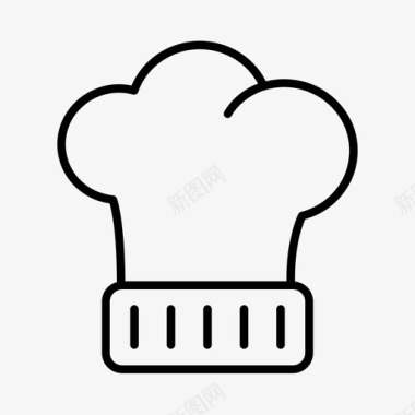 厨师帽配件厨师图标图标