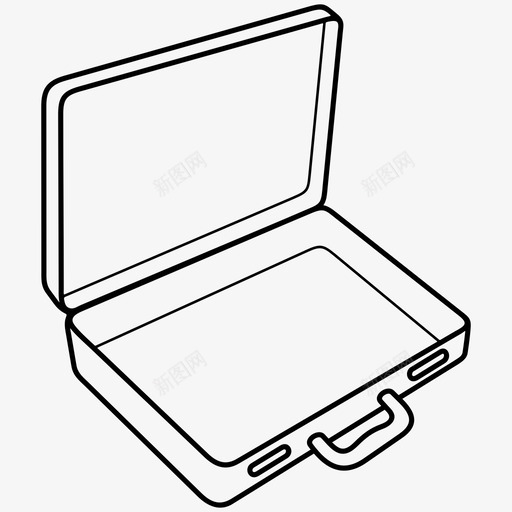 打开行李箱公文包空的图标svg_新图网 https://ixintu.com 公文包 打开 空的 行李 行李箱