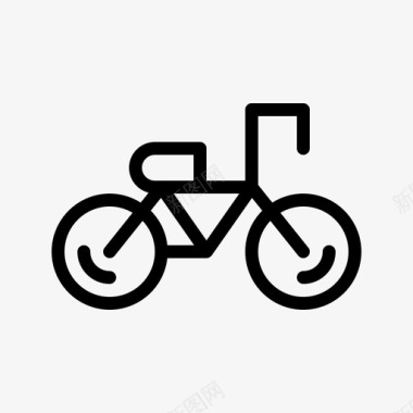 自行车18号车直线型图标图标