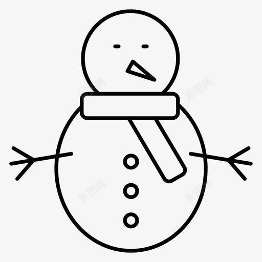 冬天圣诞节装饰图标svg_新图网 https://ixintu.com 冬天 冬装 围巾 图标 圣诞节 装饰 雪人