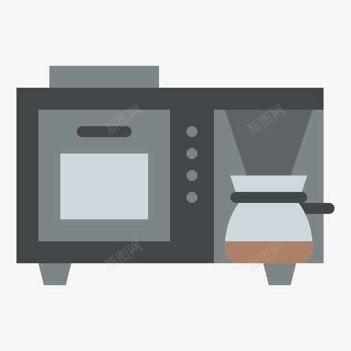 咖啡机家用电器20平板图标svg_新图网 https://ixintu.com 咖啡机 家用电器 平板