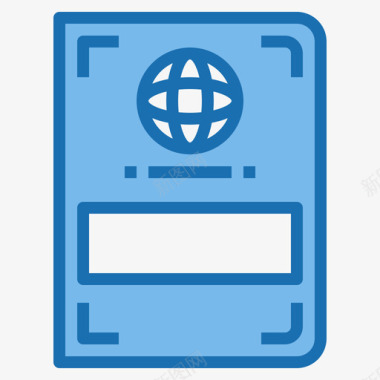 护照旅行工具3蓝色图标图标