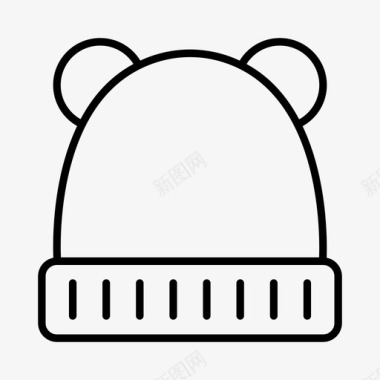 帽子头盔冬季配件图标图标