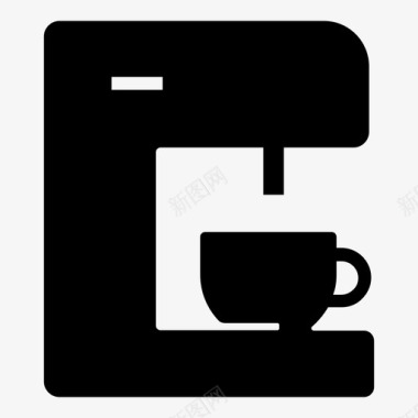 咖啡机美式咖啡浓缩咖啡图标图标