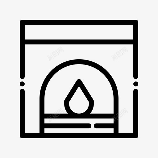 壁炉加拿大3线性图标svg_新图网 https://ixintu.com 加拿大 壁炉 线性