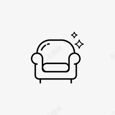 沙发清洁家具休息室图标图标