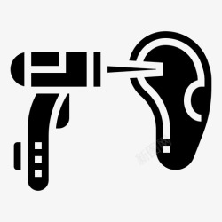 听力检查耳镜诊断耳朵图标高清图片