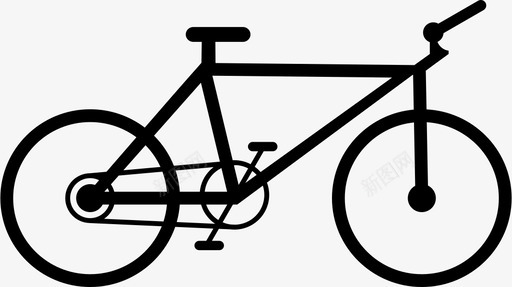 自行车驱动器齿轮图标图标
