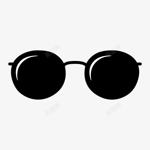 圆形太阳镜眼镜墨镜图标svg_新图网 https://ixintu.com 圆形 墨镜 太阳镜 眼镜