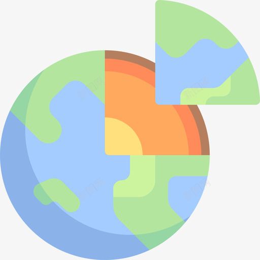 地球空间145平坦图标svg_新图网 https://ixintu.com 地球 平坦 空间145