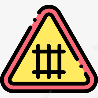 围栏交通标志14线形颜色图标图标