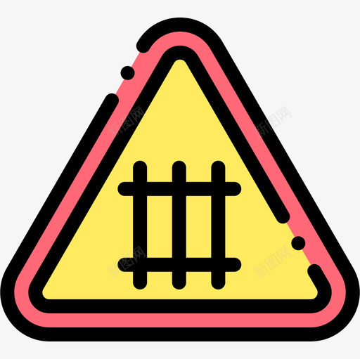 围栏交通标志14线形颜色图标svg_新图网 https://ixintu.com 交通标志 围栏 线形 颜色