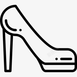 女人足部高跟鞋时尚足部图标高清图片