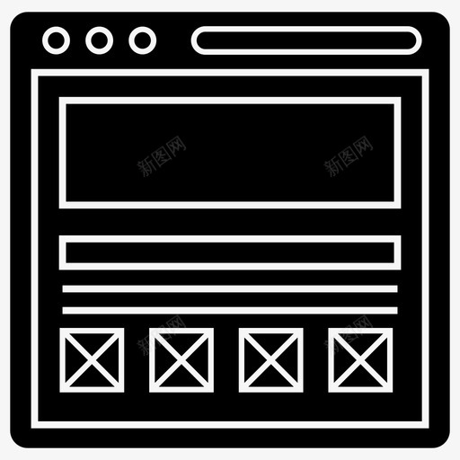 线框布局公司网站用户界面图标svg_新图网 https://ixintu.com siteflow ui web 公司 套件 字形 布局 用户界面 线框 网站 设计
