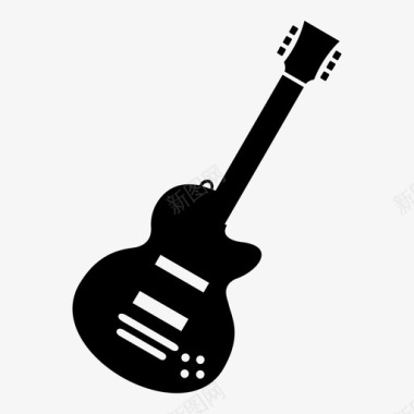 电声吉他详细填充乐器音乐图标图标