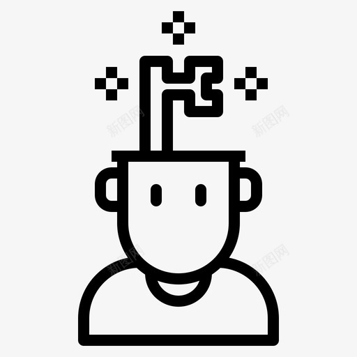 想法钥匙灯图标svg_新图网 https://ixintu.com 启动 密码 想法 钥匙