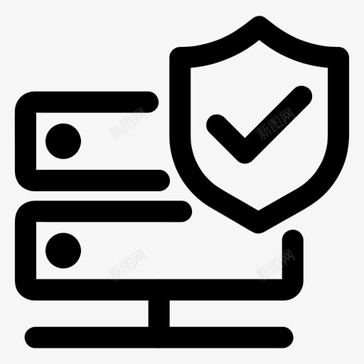 数据验证保护安全图标svg_新图网 https://ixintu.com 保护 安全 数据 服务器 验证
