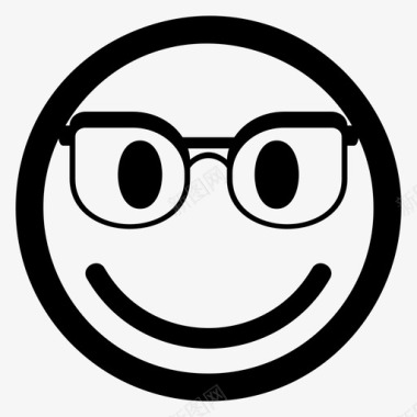 眼镜表情符号护目镜图标图标