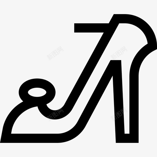 高跟鞋奢华17直线型图标svg_新图网 https://ixintu.com 奢华17 直线型 高跟鞋