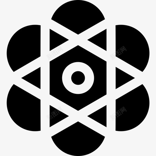 Atom书呆子42填充图标svg_新图网 https://ixintu.com Atom 书呆子42 填充