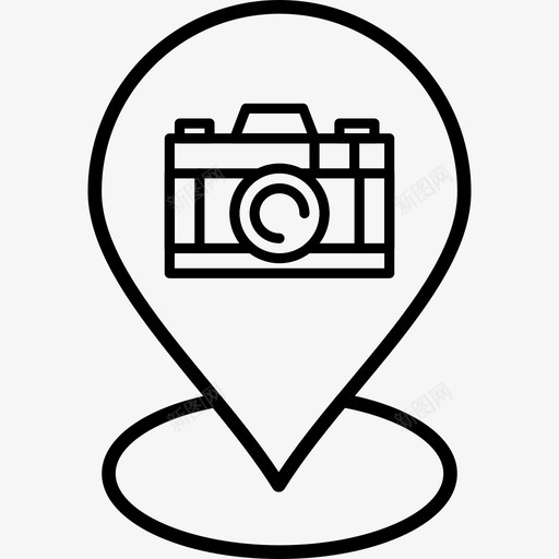 游客照相机地图图标svg_新图网 https://ixintu.com v17 别针 地图 旅行 游客 照相机