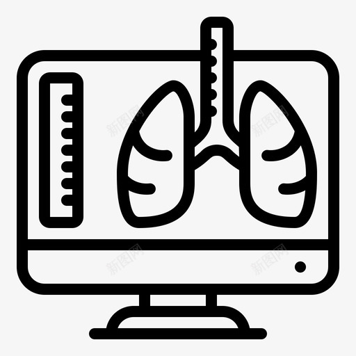 肺建模三维计算机图标svg_新图网 https://ixintu.com 三维 三维打印人体器官 技术 肺建模 计算机