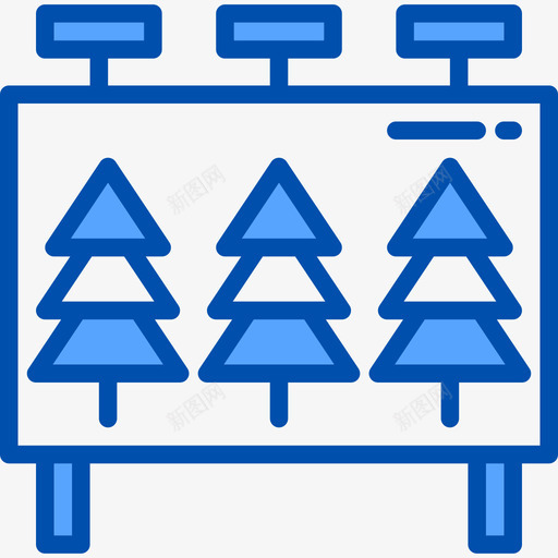 户外野营广告牌3蓝色图标svg_新图网 https://ixintu.com 广告牌 户外 蓝色 野营