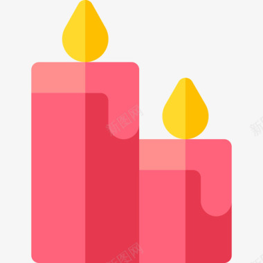 蜡烛宗教信仰30扁平图标图标