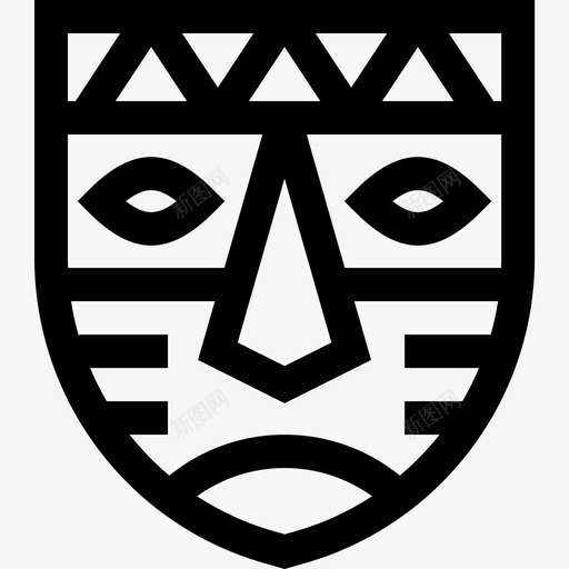 面具非洲14直线型图标svg_新图网 https://ixintu.com 直线 线型 非洲 面具