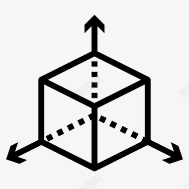 立方体创意18直线图标图标