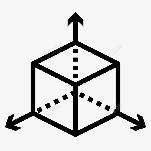 立方体创意18直线图标svg_新图网 https://ixintu.com 创意 直线 立方体