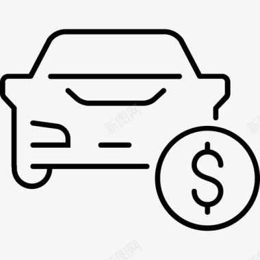 卖车汽车服务图标图标