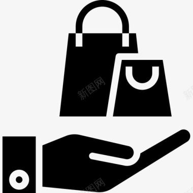 购物袋电子商务108填充图标图标