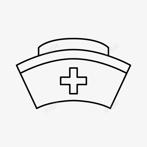 护士帽健康医院图标svg_新图网 https://ixintu.com 健康 医学 医疗 医院 护士帽