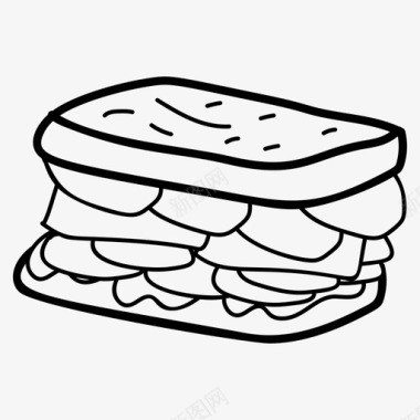 三明治早餐快餐图标图标