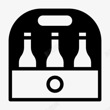 啤酒包酒吧酿造图标图标