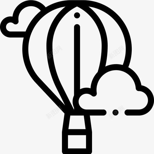 热气球航空23线性图标svg_新图网 https://ixintu.com 热气球 线性 航空