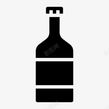 啤酒瓶瓶子和容器1装满图标图标
