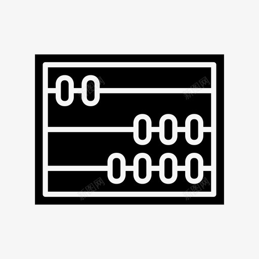 算盘教育知识图标svg_新图网 https://ixintu.com 学习 学校 教育 知识 算盘
